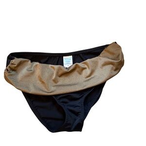 VENUS Black and Gold Bikini Bottom